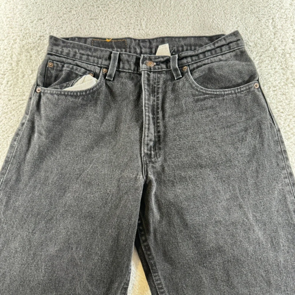 Vintage Levi's 550 Mens 33x34 Tag 32x34 Fit Black Relaxed Tapered Jeans Made USA